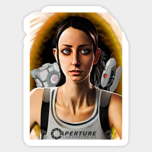 Portal - Chell and friends Sticker